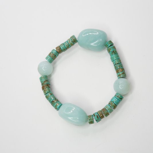 Turquoise and Amazonite Bracelet
