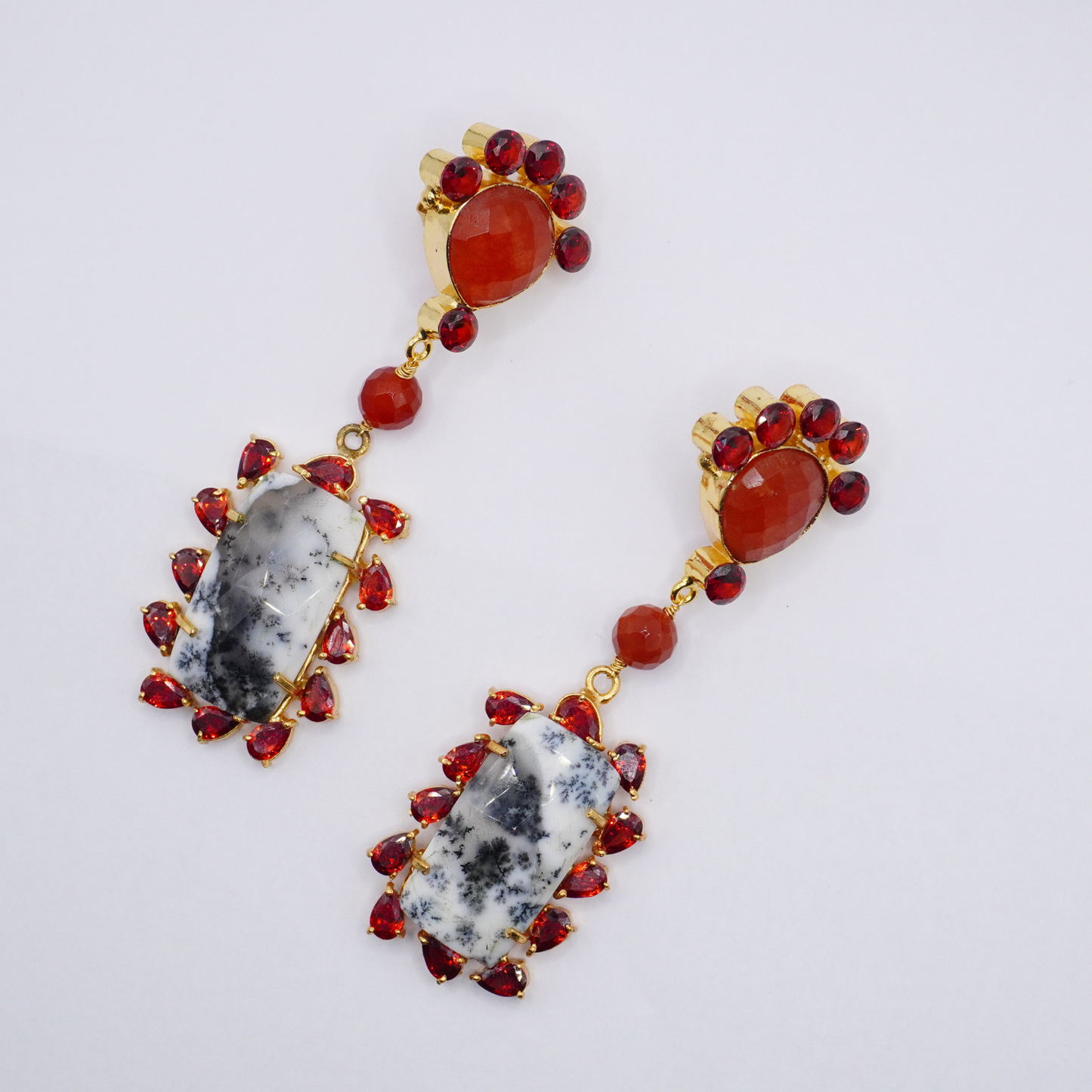 Sunset Opal Statement Earrings