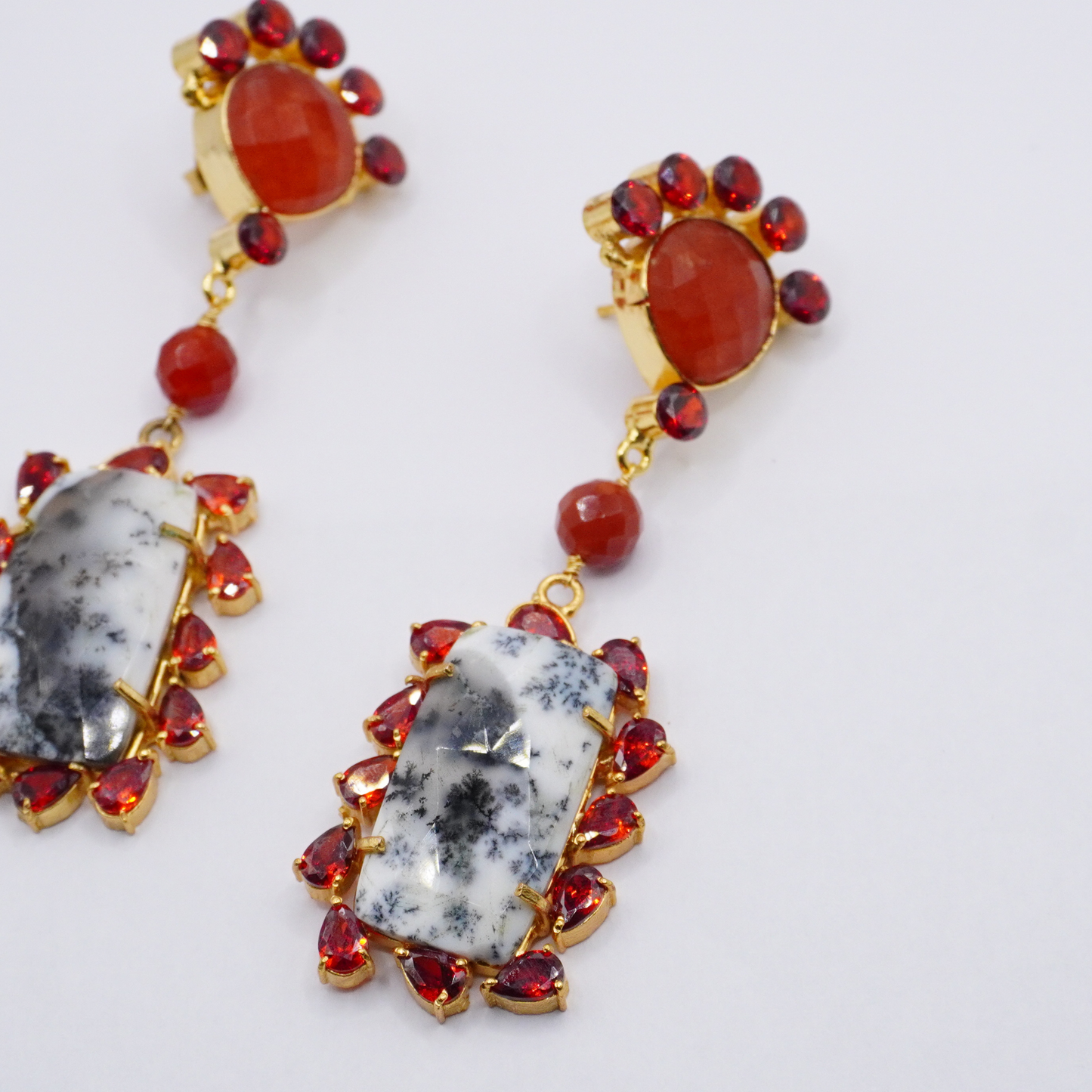 Sunset Opal Statement Earrings