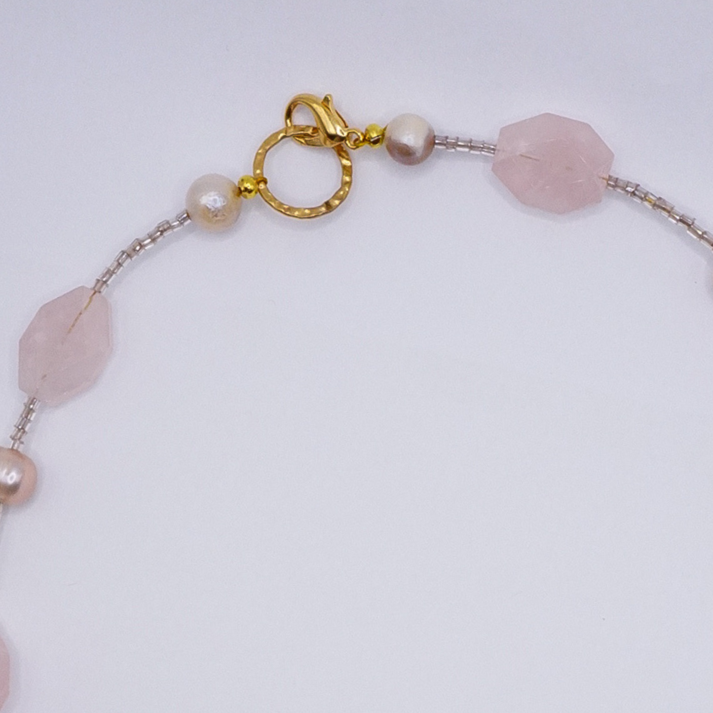 Rose Quartz and Pearl Necklace