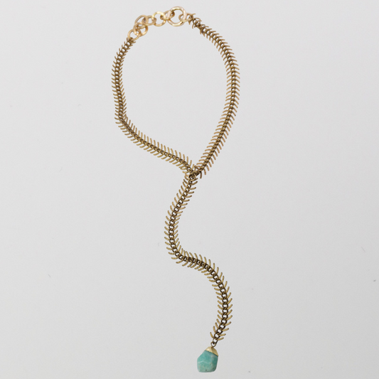 Brass & Amazonite Choker