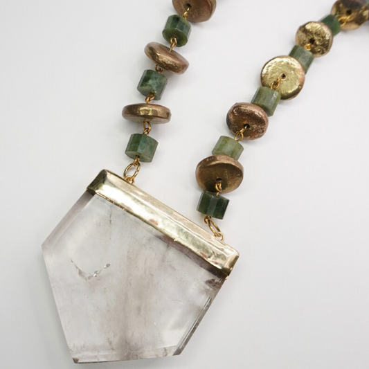 Jade and Quartz Necklace