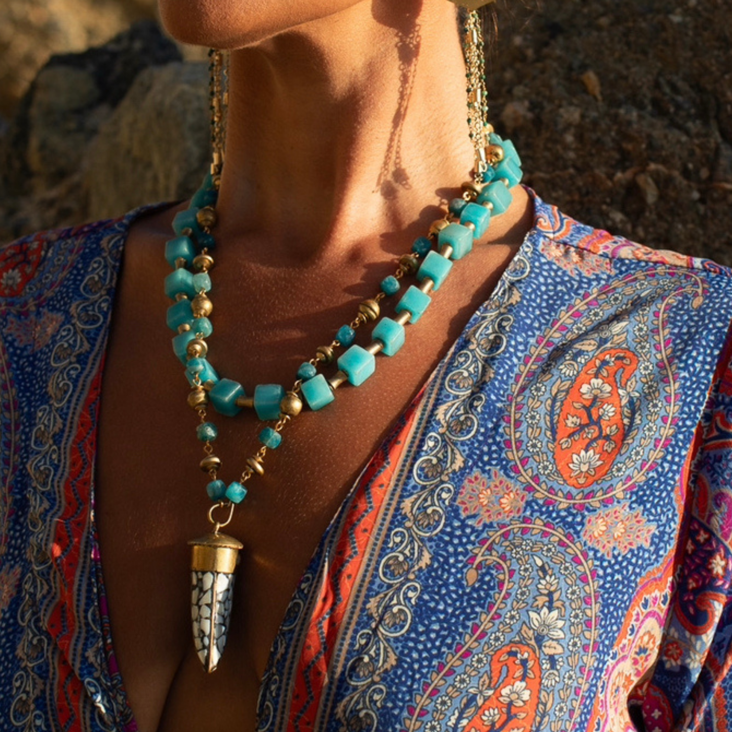 Dyed Jade Necklace