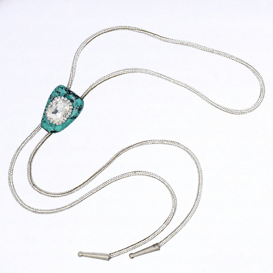 Crystal & Turquoise Bolo Tie