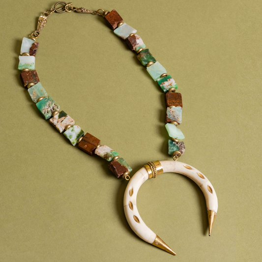 Square Chrysoprase Necklace