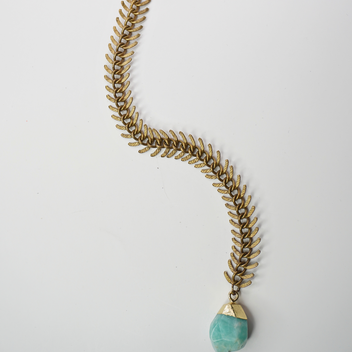 Brass & Amazonite Choker