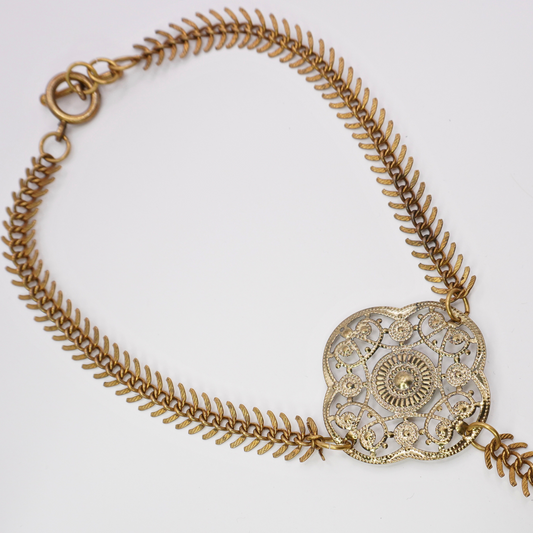 Brass and Citrine Choker