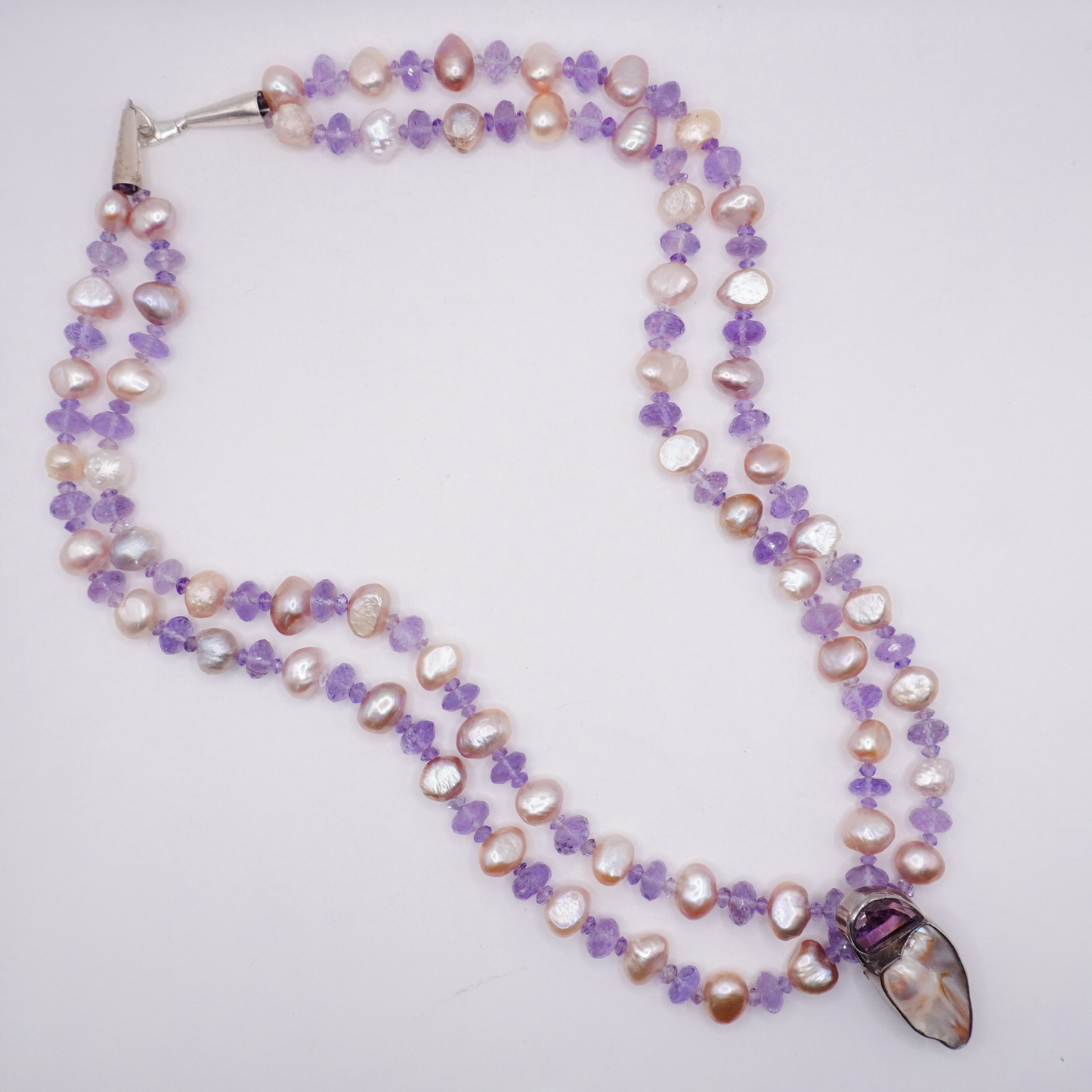 Amethyst and Pearl Necklace
