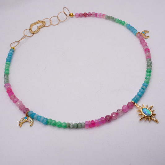 Ethiopian Opal and Moonstone Necklace