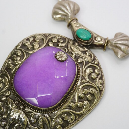 Sterling Silver Shell and Pearl Necklace