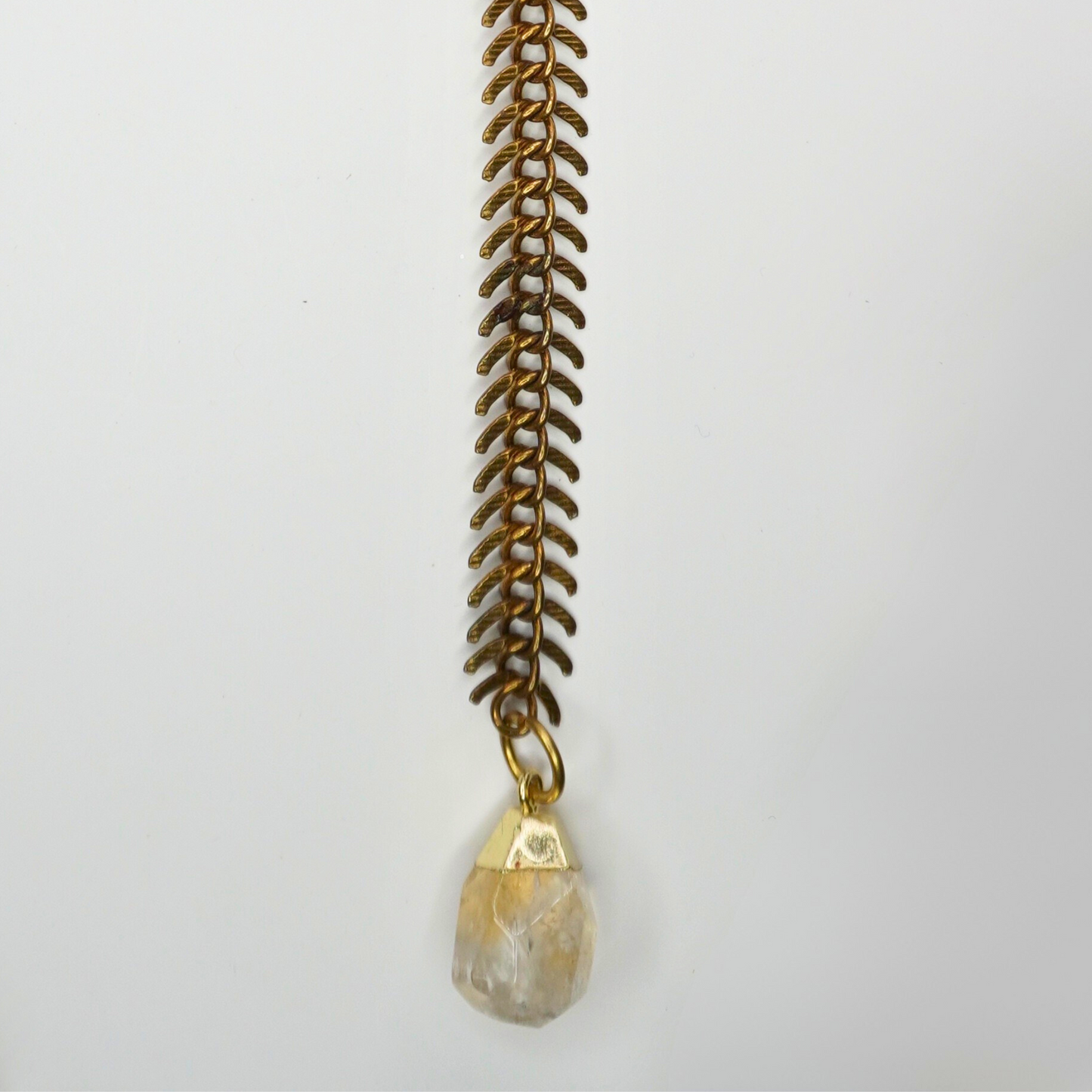 Brass and Citrine Choker