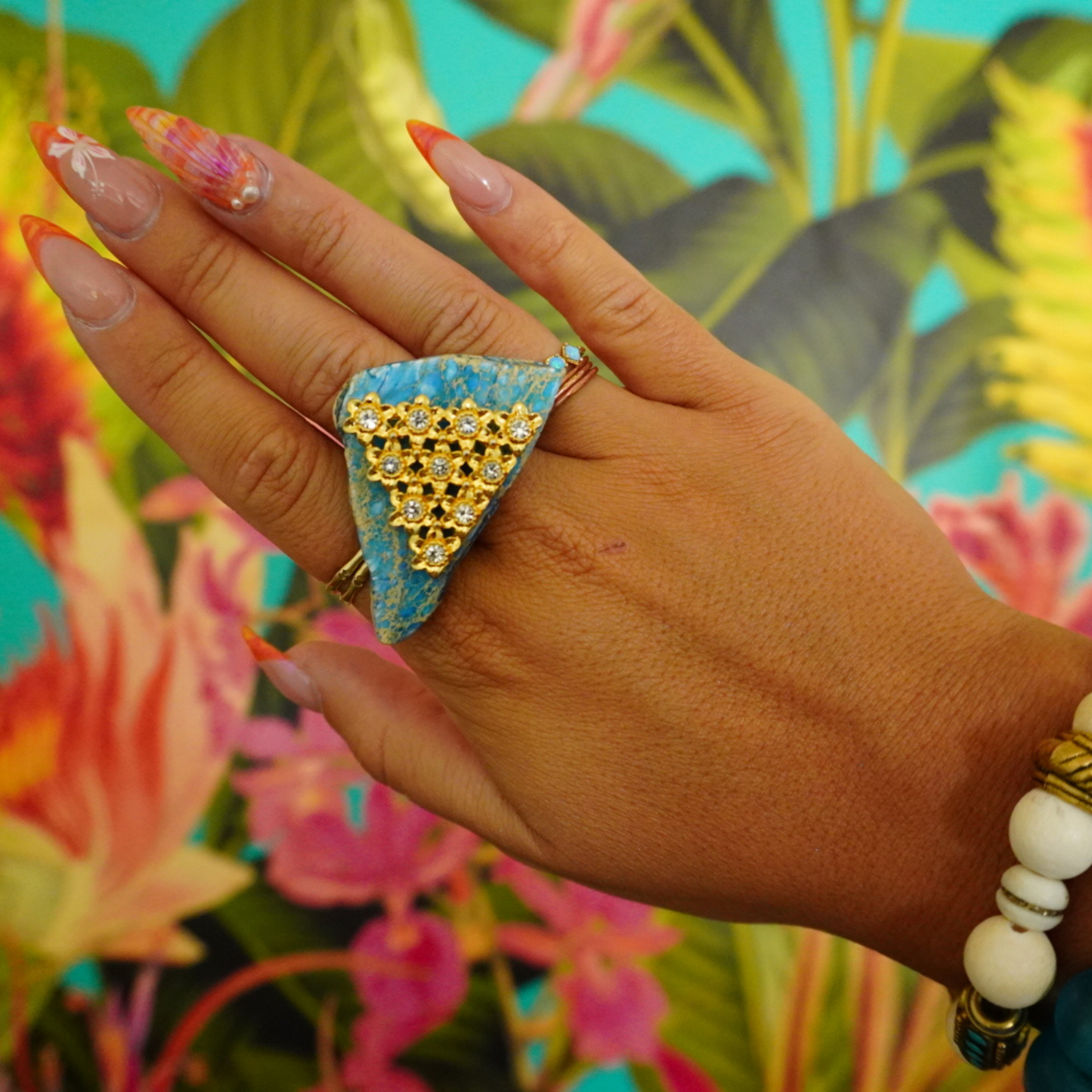 Blue Agate Ring