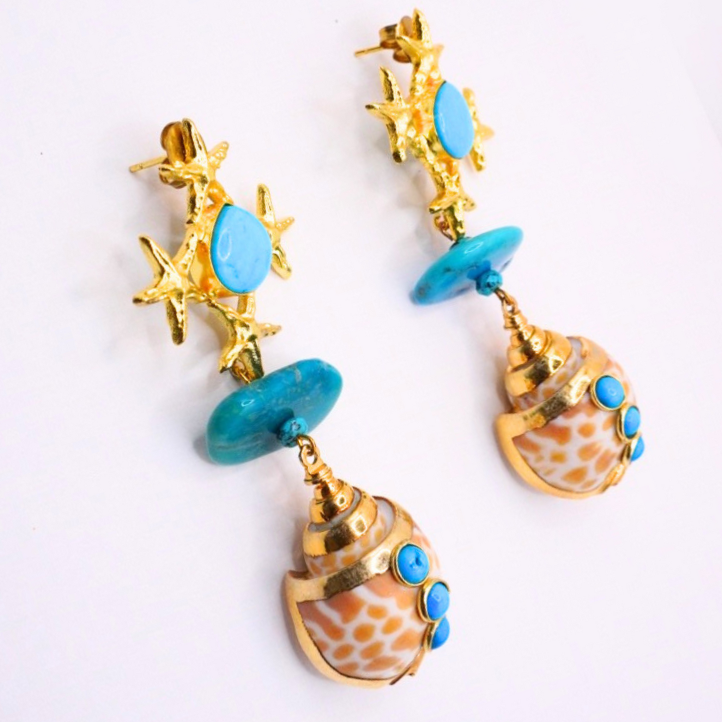 Turquoise Shell Earrings