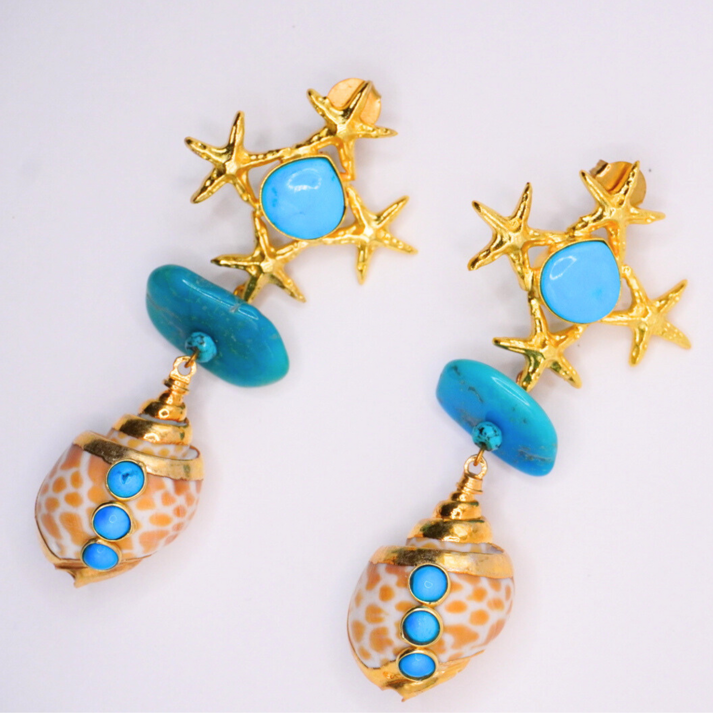 Turquoise Shell Earrings