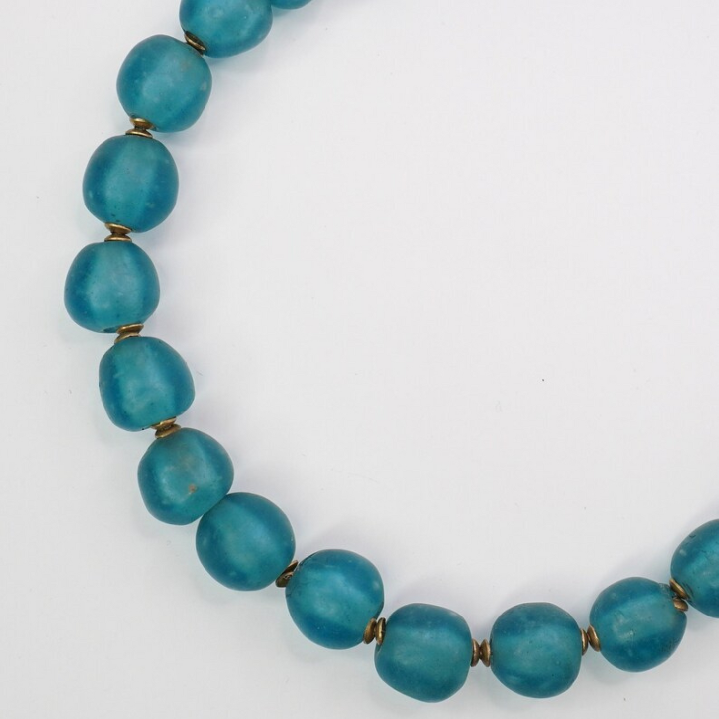 Blue Sea Glass Necklace