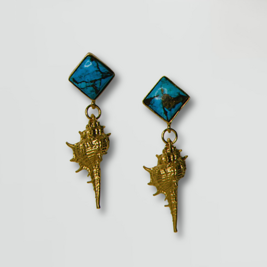 Turquoise Tide Drop Earrings