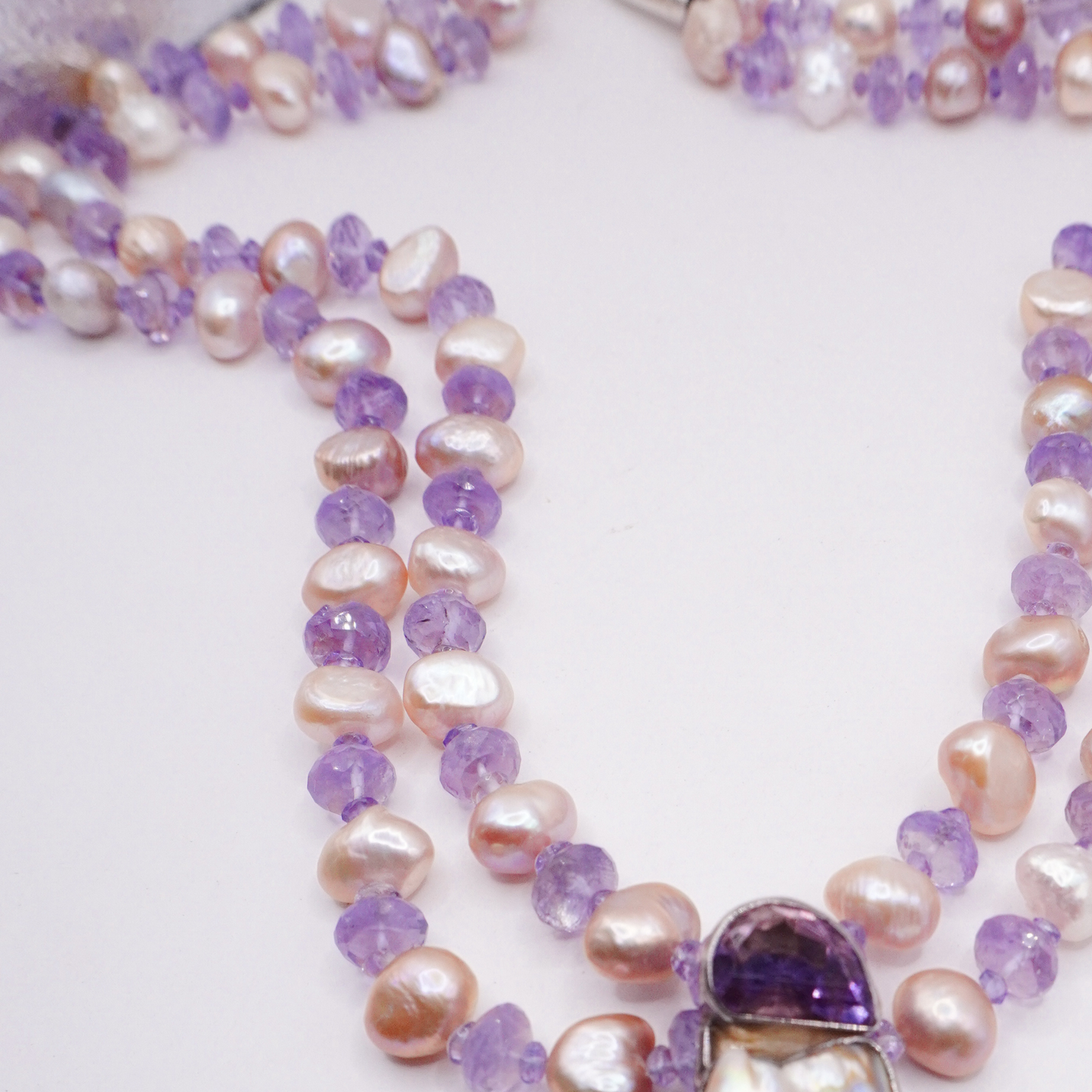 Amethyst and Pearl Necklace