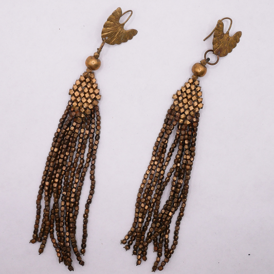 Gold Tibetan Earrings