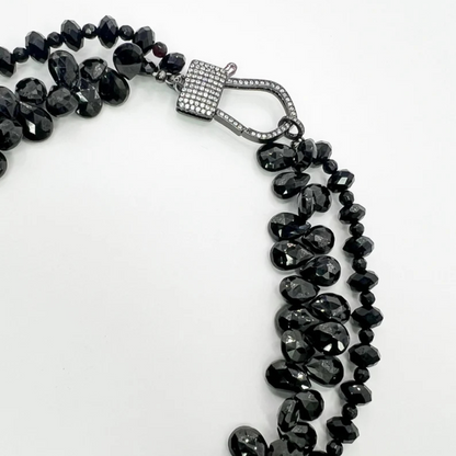 Layered Black Spinel Necklace