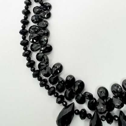 Layered Black Spinel Necklace