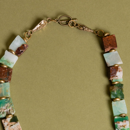 Square Chrysoprase Necklace