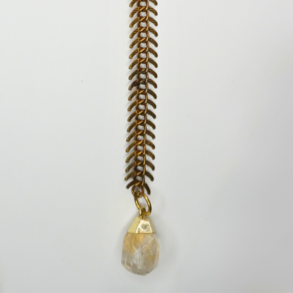 Brass and Citrine Choker