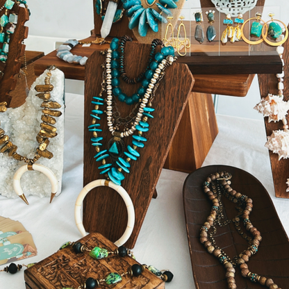 Turquoise Necklace With White Bone Necklace
