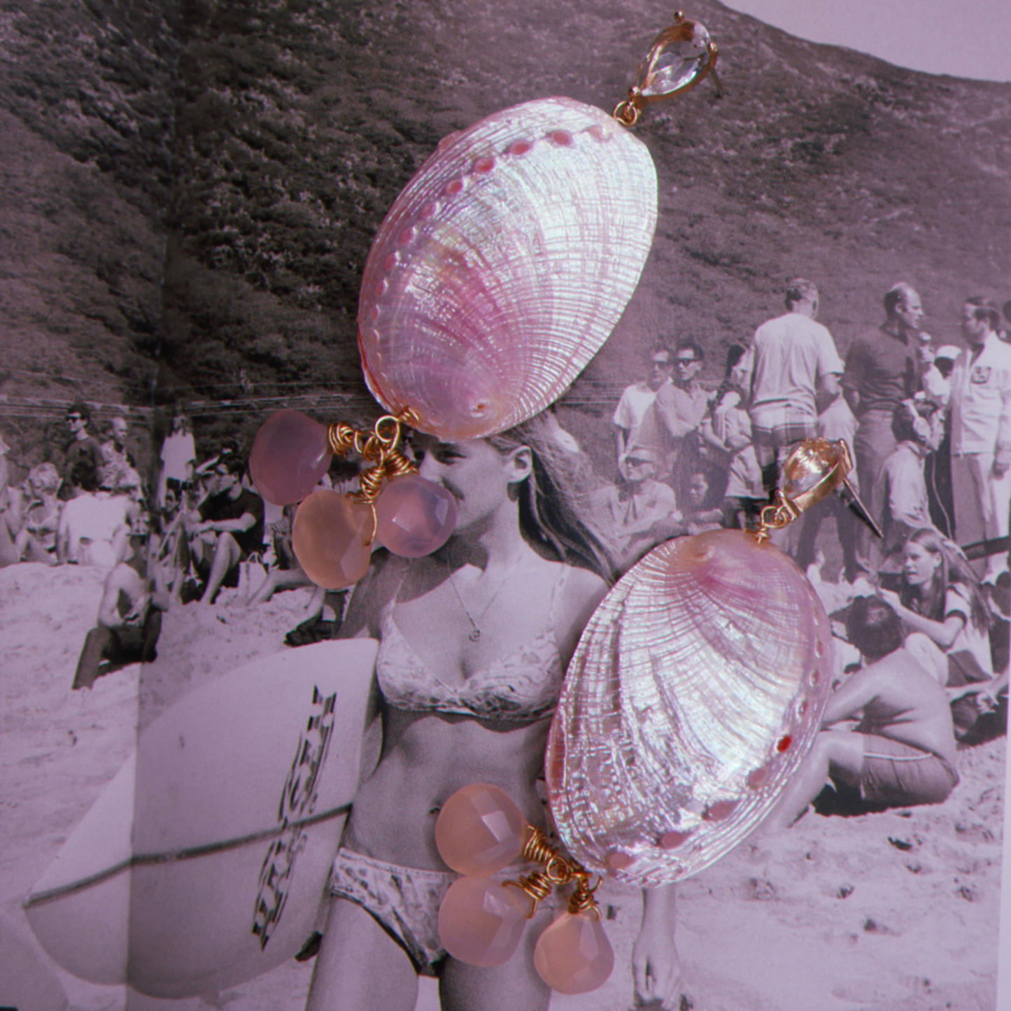 Pink Abalone Earrings