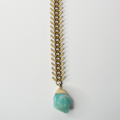 Brass & Amazonite Choker