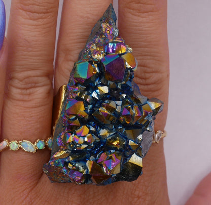 Rainbow Quartz Ring