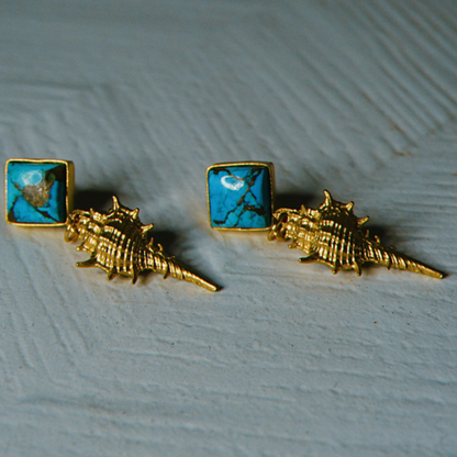 Turquoise Tide Drop Earrings
